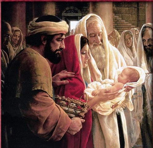 presentation d'un bebe au temple